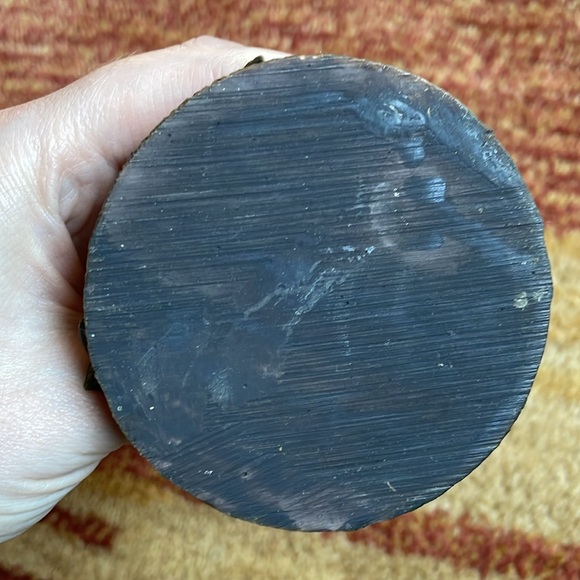 Wood look resin pentacle with leaves taper candle holder pagan Wicca witchy - Picture 3 of 4